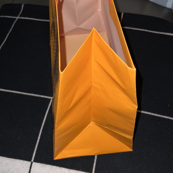 Louis Vuitton extra large shopping gift paper orange present decor wrapping bag - Picture 4 of 6